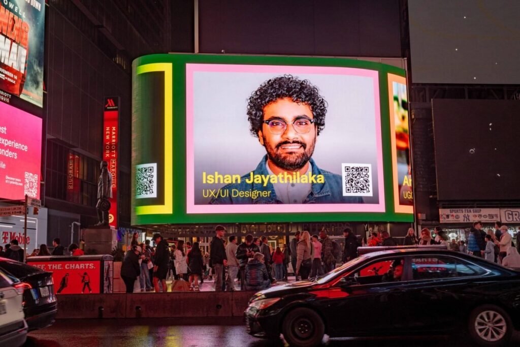 From a blank profile to a Times Square billboard.